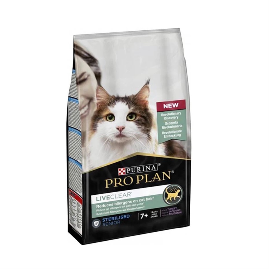 PROPLAN LİVECLEAR STERİL +7 HİNDİLİ YAŞLI KISIR KEDİ MAMASI 1.4KG