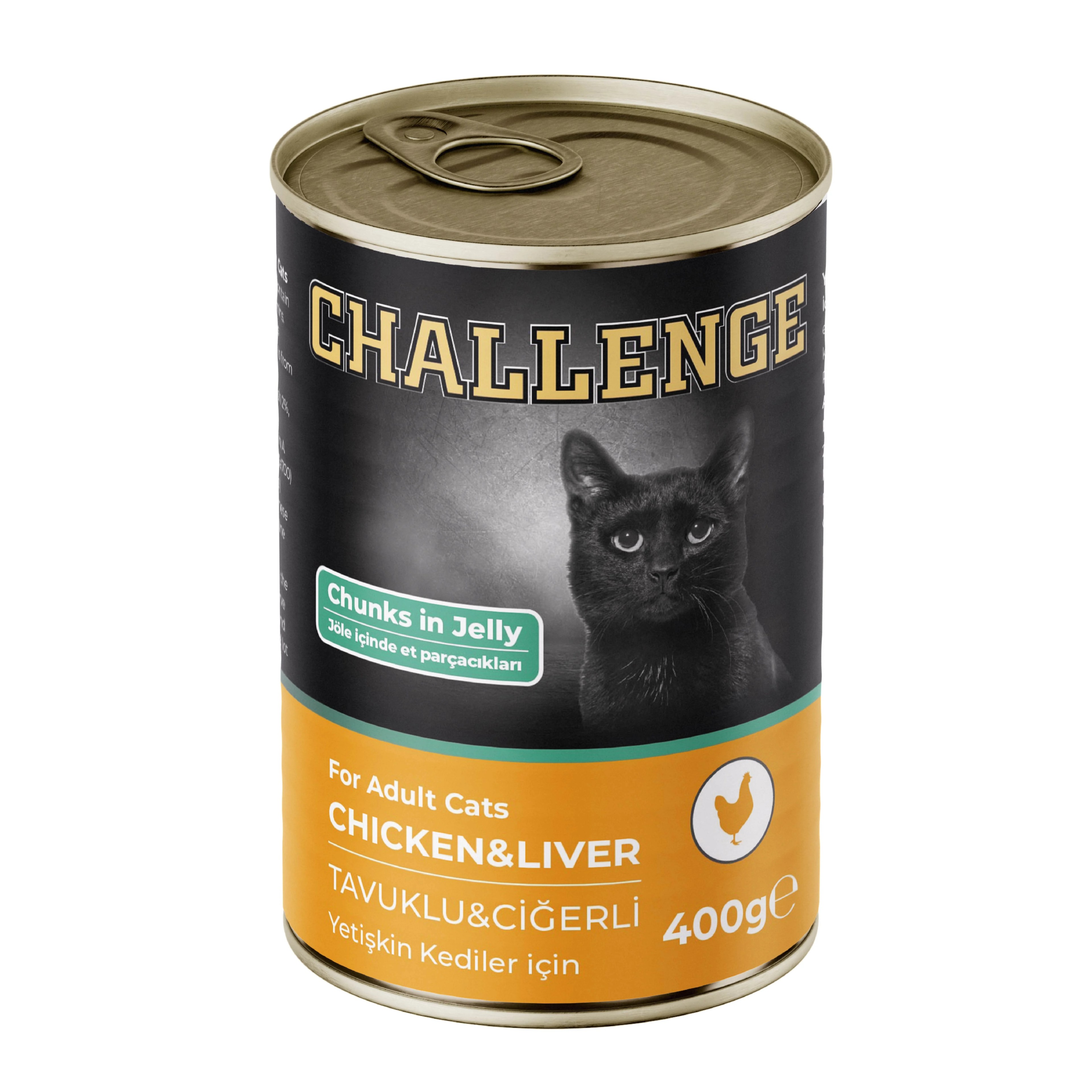 CHALLENGE TAVUKLU KEDI KONS. 400 GR