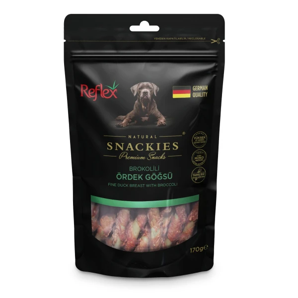 Reflex Snackies Brokolili Ördek Göğsü Köpek Ödül Maması 170gr