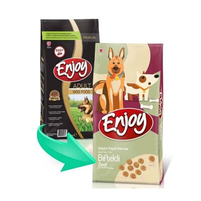 ENJOY BİFTEKLİ YETİŞKİN KÖPEK MAMASI 15KG