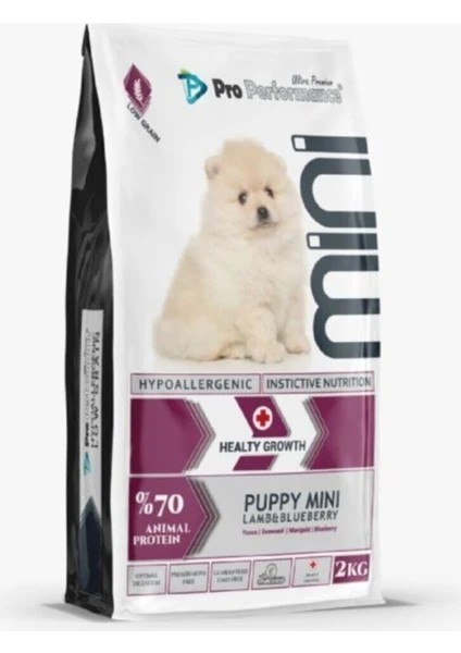 PROPERFORMANCE HYPOALLERGENIC MİNİ PUPPY LAMB&BLUEBERRY  KÖPEK MAMASI 2KG