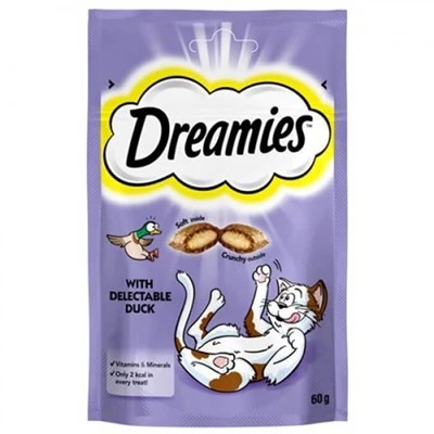 DREAMİES ÖRDEKLİ KEDİ ÖDÜLÜ 60 GR