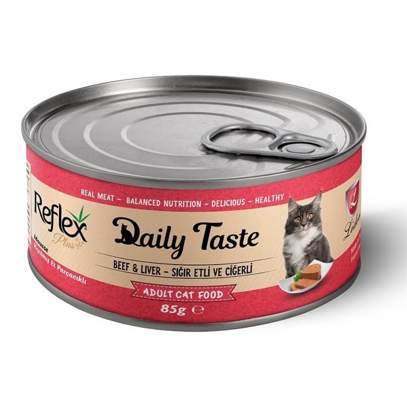 REFLEX DAİLY TASTE BİFTEK VE CİĞERLİ MOUSSE KEDİ KONSERVESİ 85GR