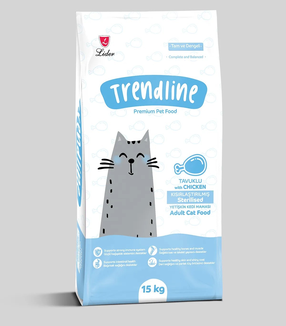 TRENDLINE KISIR TAVUKLU KEDİ MAMASI 10 KG