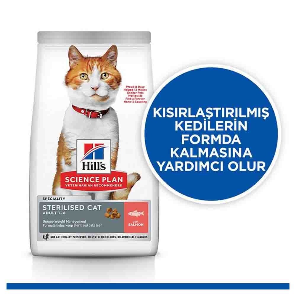 HİLLS SOMONLU KISIRLAŞTIRILMIŞ KEDİ MAMASI 8+2 KG