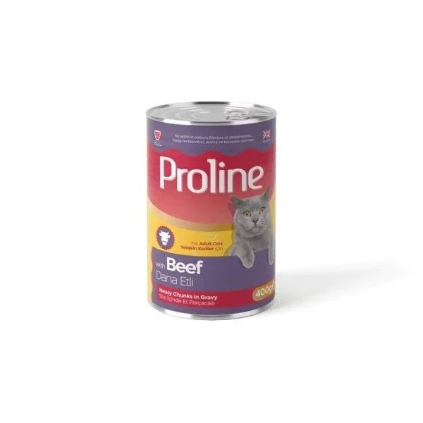 PROLİNE DANA ETLİ YETİŞKİN KEDİ KONSERVE MAMASI 415 GR
