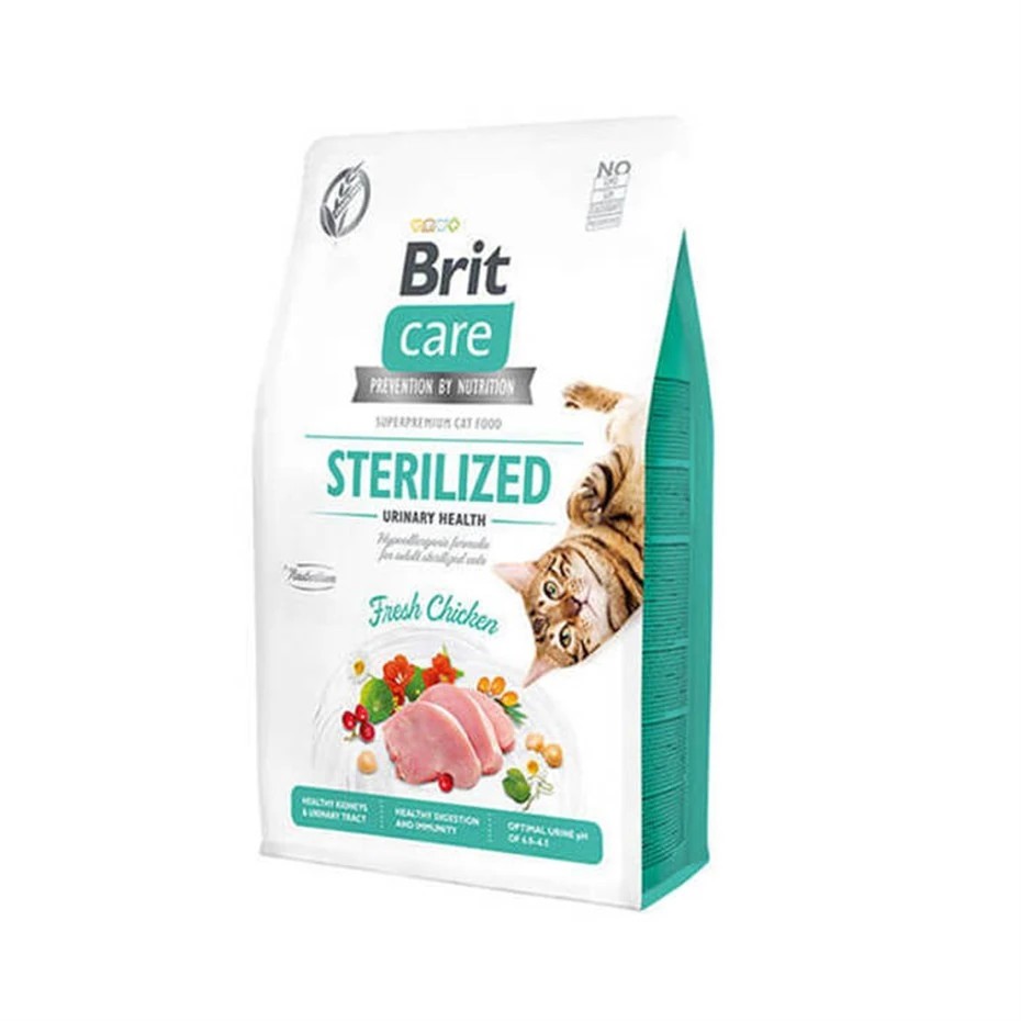 BRİT CARE TAHILSIZ STERİLİSED URİNARY TAVUKLU KEDİ MAMASI 2KG