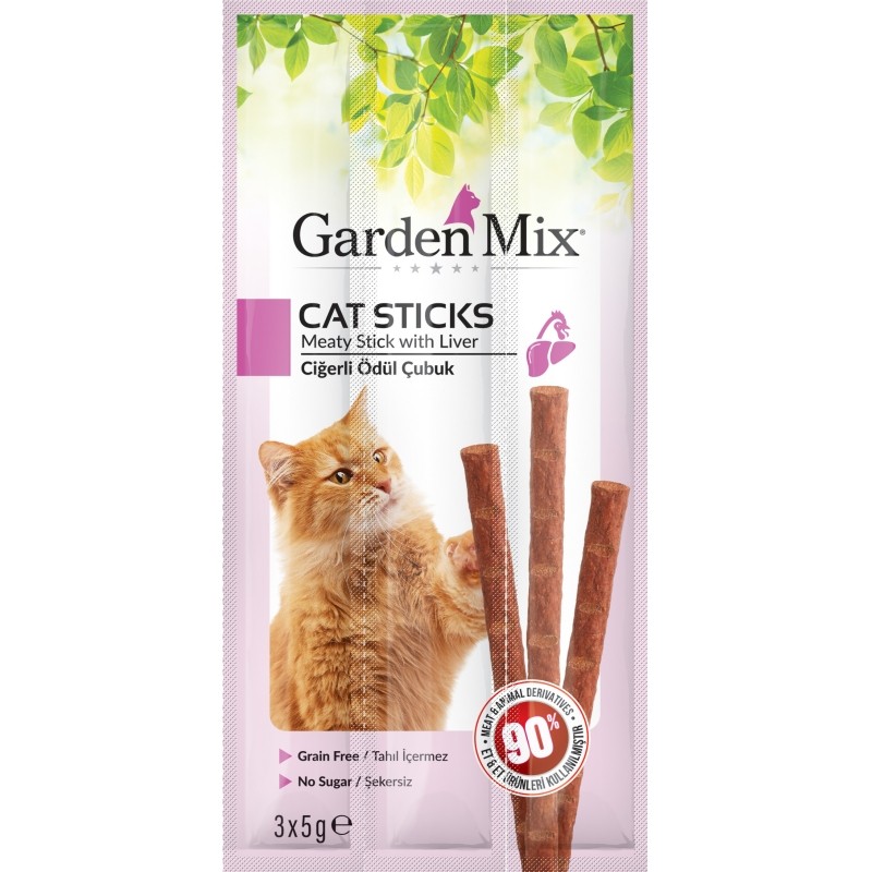 GARDENMİX CİĞERLİ KEDİ STİCK 3LÜ