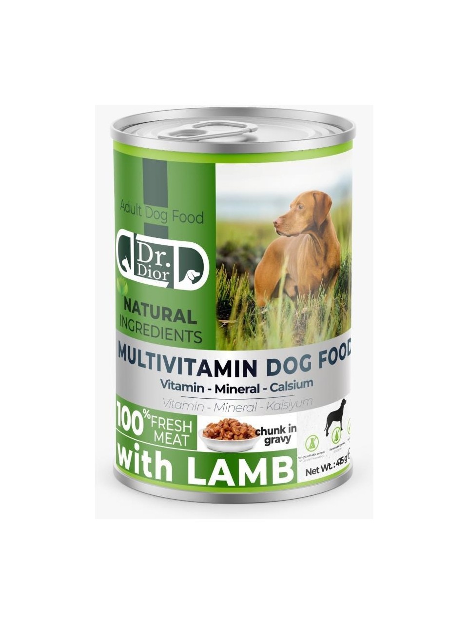 DR. DİOR KUZU ETLİ KÖPEK KONSERVE 415 GR.