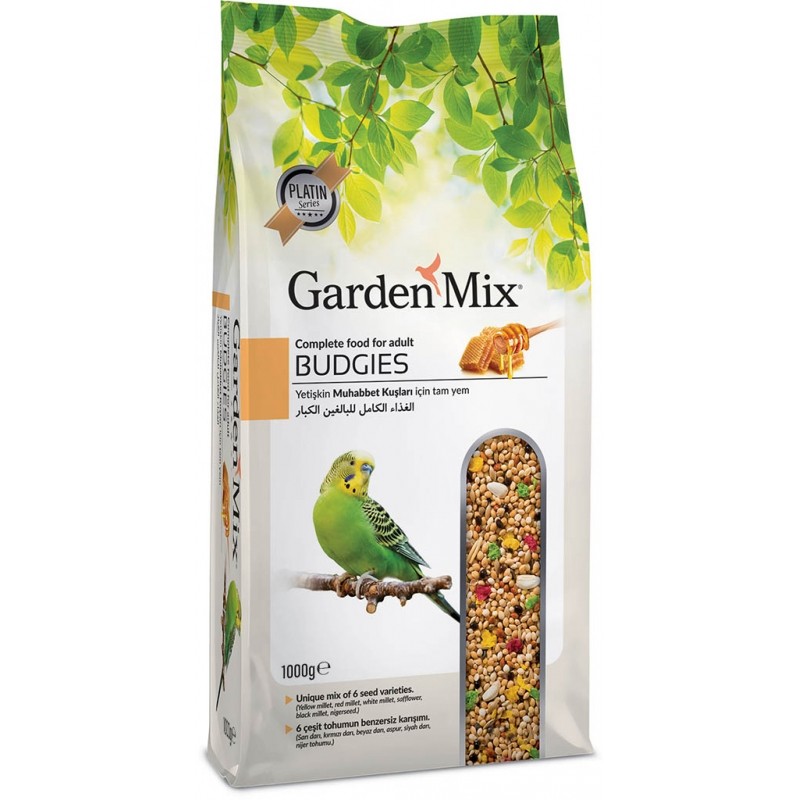 GARDEN MİX PLATİN BALLI MUHABBET KUŞU YEMİ 1 KG