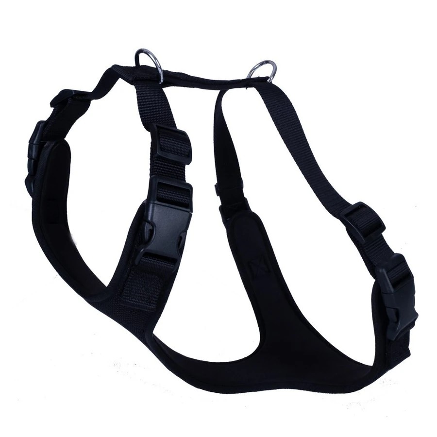 Doggie Havalı Dokuma Köpek Göğüs Tasması L 2x55-65cm Siyah