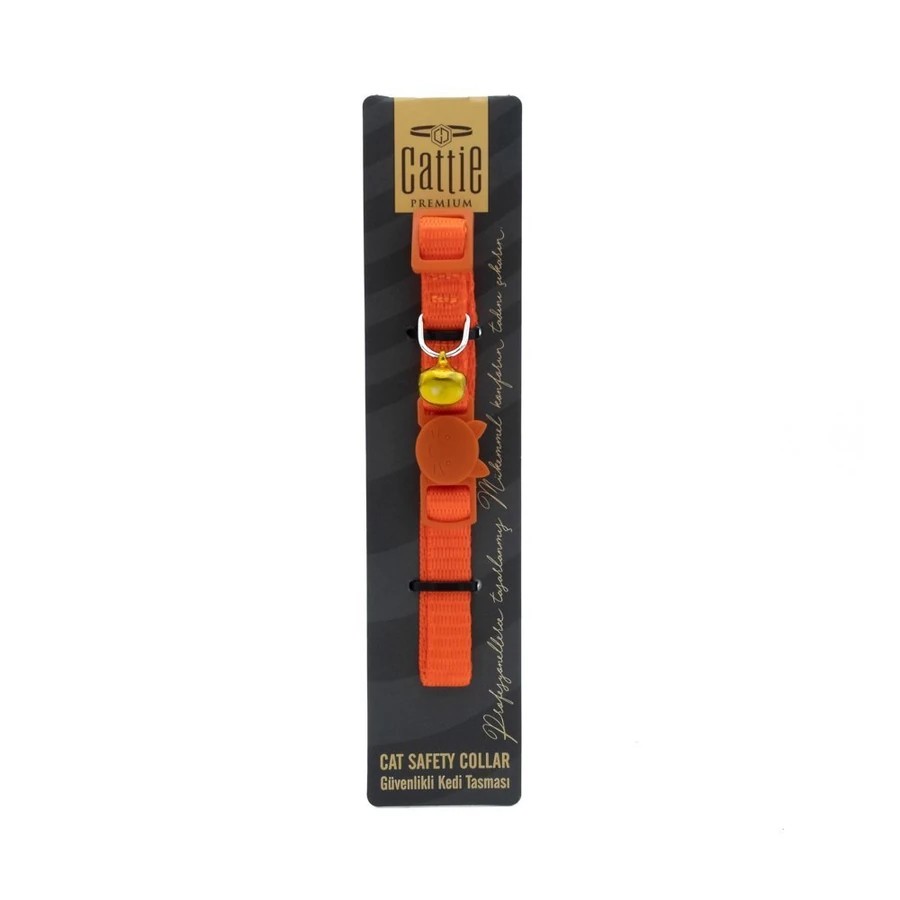 GÜVENLIK TOKALI KEDI BOYUN TASMASI TURUNCU 1X15-25CM