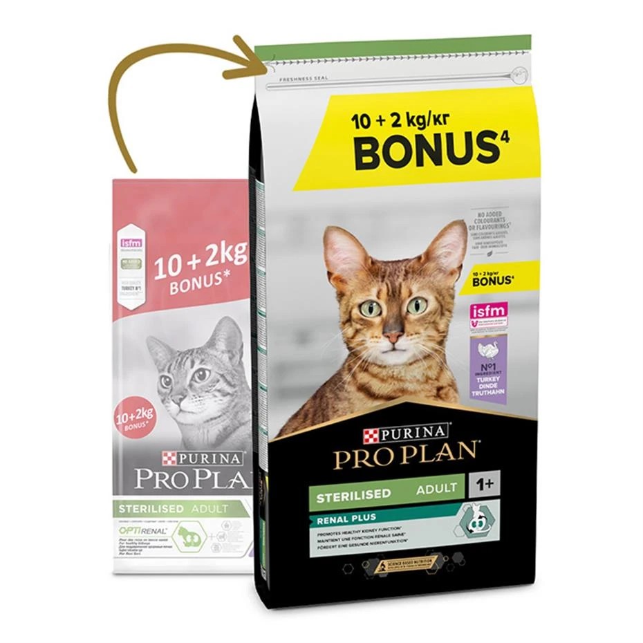 PROPLAN STERİL HİNDİLİ KISIRLAŞTIRILMIŞ KURU KEDİ MAMASI 10+2 KG