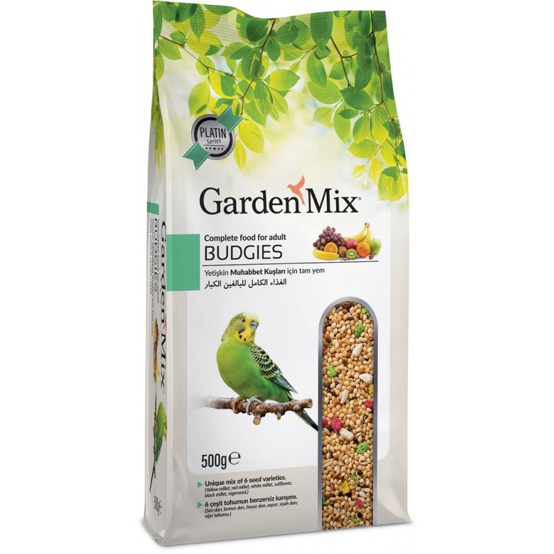 GARDEN MİX SUPER PREMİUM MEYVELİ VİTAMİNLİ MUHABBET KUŞU YEMİ 500GR