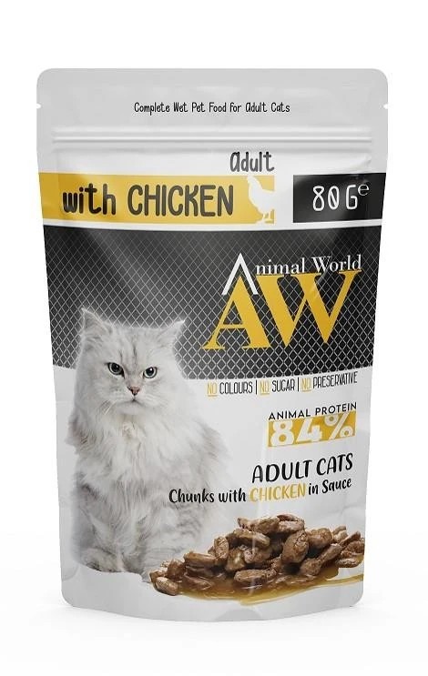 AW ADULT CAT SOS PARÇA TAVUK ETLI POUCH