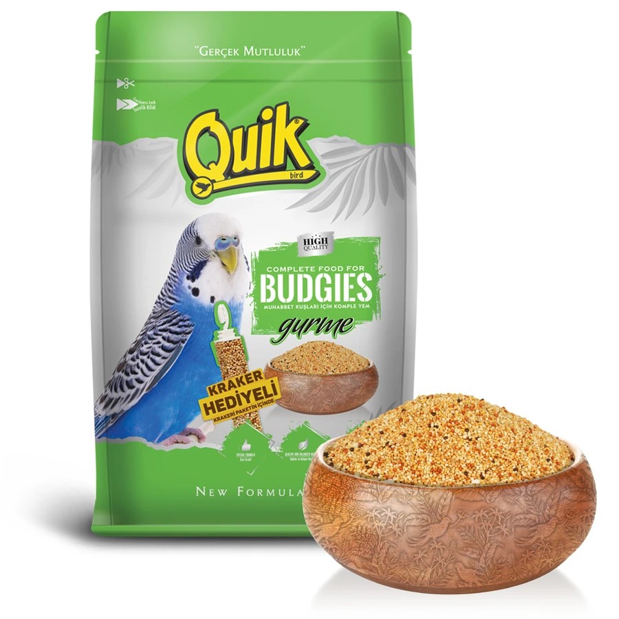 QUIK GURME MUHABBET KUŞU YEMI 500 GR (KRAKER HEDIYELI)