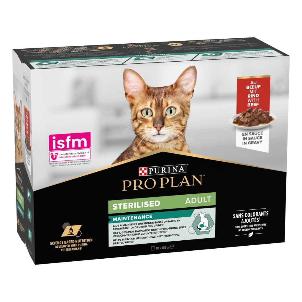 ProPlan Pouch Sos İçinde Sığır Etli Kısırlaştırılmış Kedi Konservesi 85gr (10'lu)