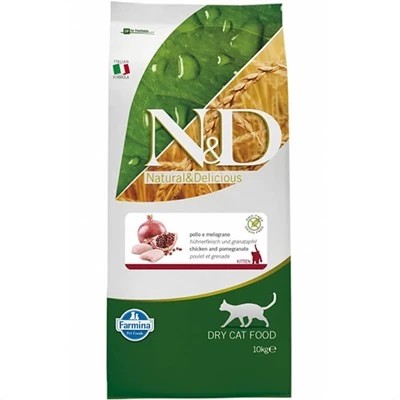 N&D TAHILSIZ TAVUK & NAR YAVRU, HAMİLE, EMZİREN KEDİ MAMASI 10 KG
