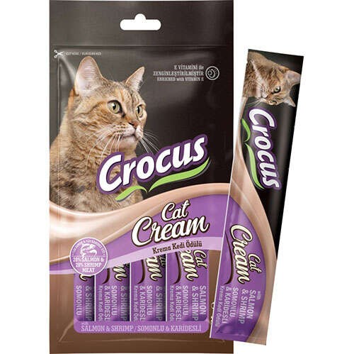 CROCUS SOMONLU&KARİDESLİ KREMA KEDİ ÖDÜLÜ 4X15G