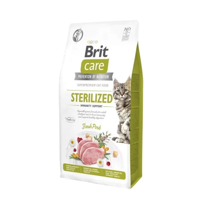 BRIT CARE IMMUNITY PREBIOTIK IÇERIKLI DOMUZLU KISIRLASTIRILMIS KEDI MAMASI 2 KG
