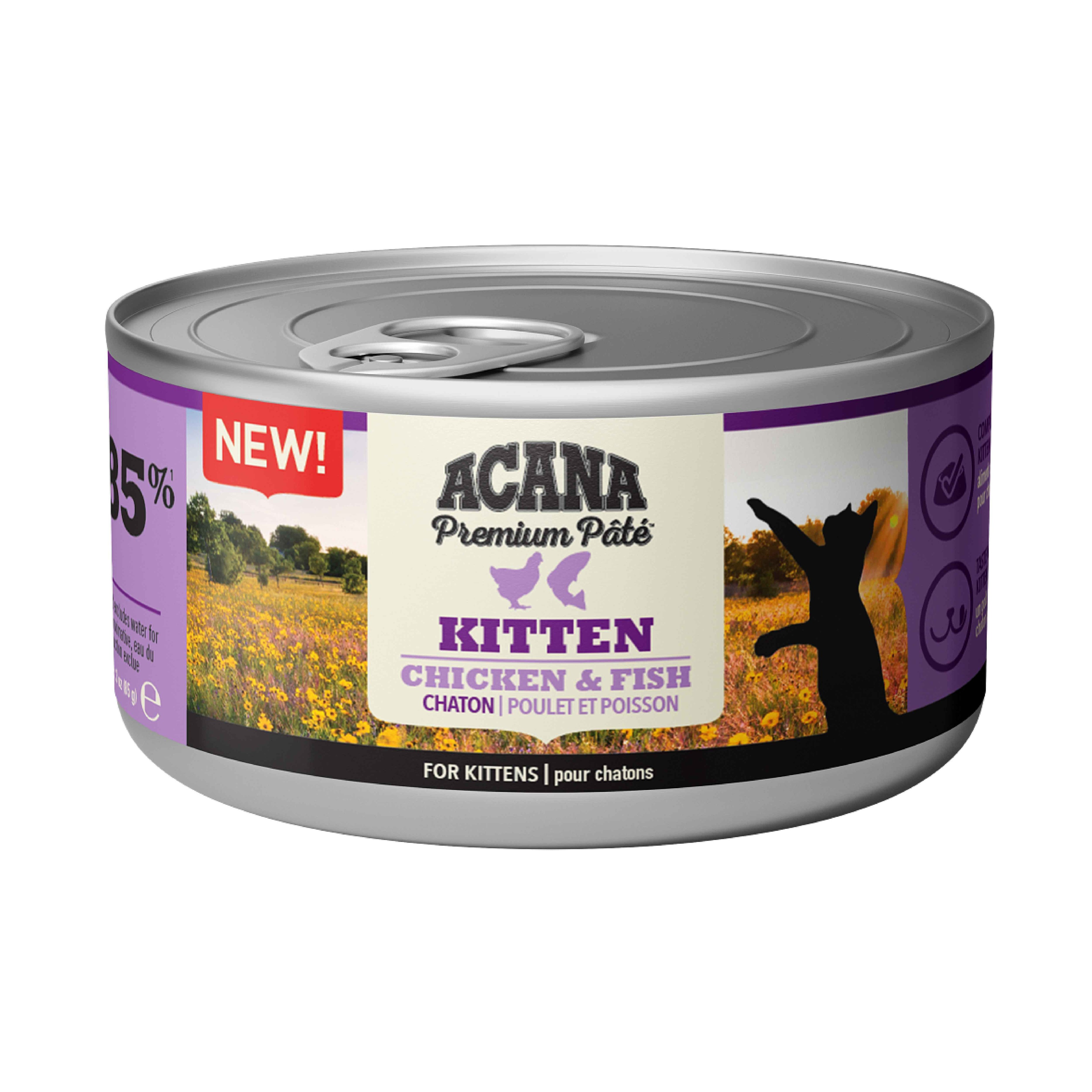 ACANA PREMİUM KİTTEN CHİCKEN&FİSH KEDİ KONSERVESİ 85 GR.