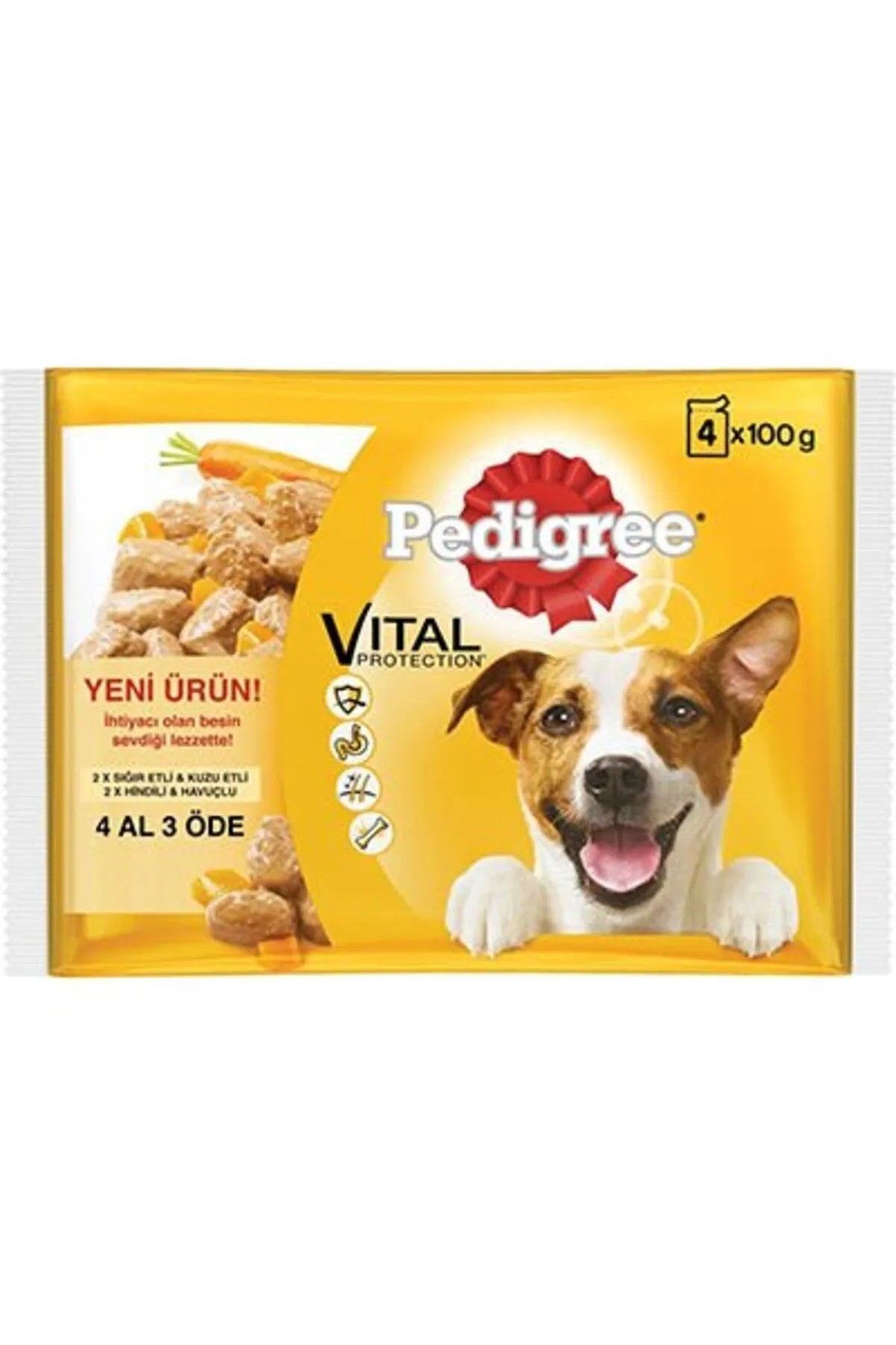 PEDİGREE POŞET MAMA ETLİ SEÇENEKLER 4 LÜ