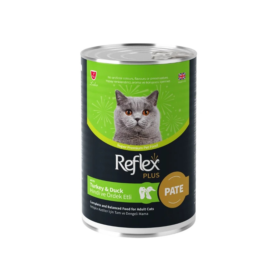 REFLEX PLUS HİNDİ VE ÖRDEK ETLİ YETİŞKİN KEDİ MAMASI 395 GR