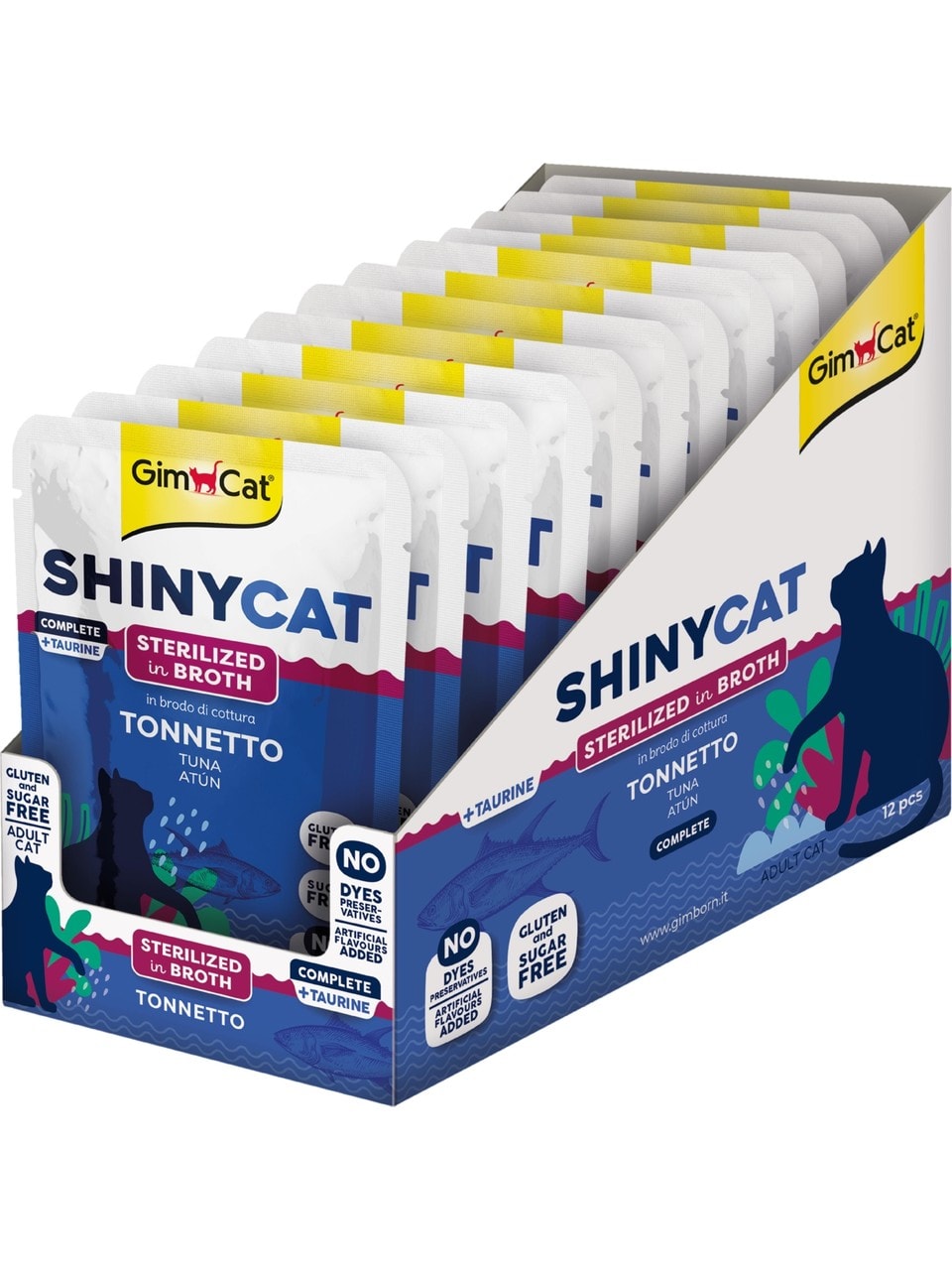 Gimcat Shinycat Sos İçinde Ton Balıklı Pouch Kısırlaştırılmış Konserve Kedi Maması 70 gr x 12 Adet