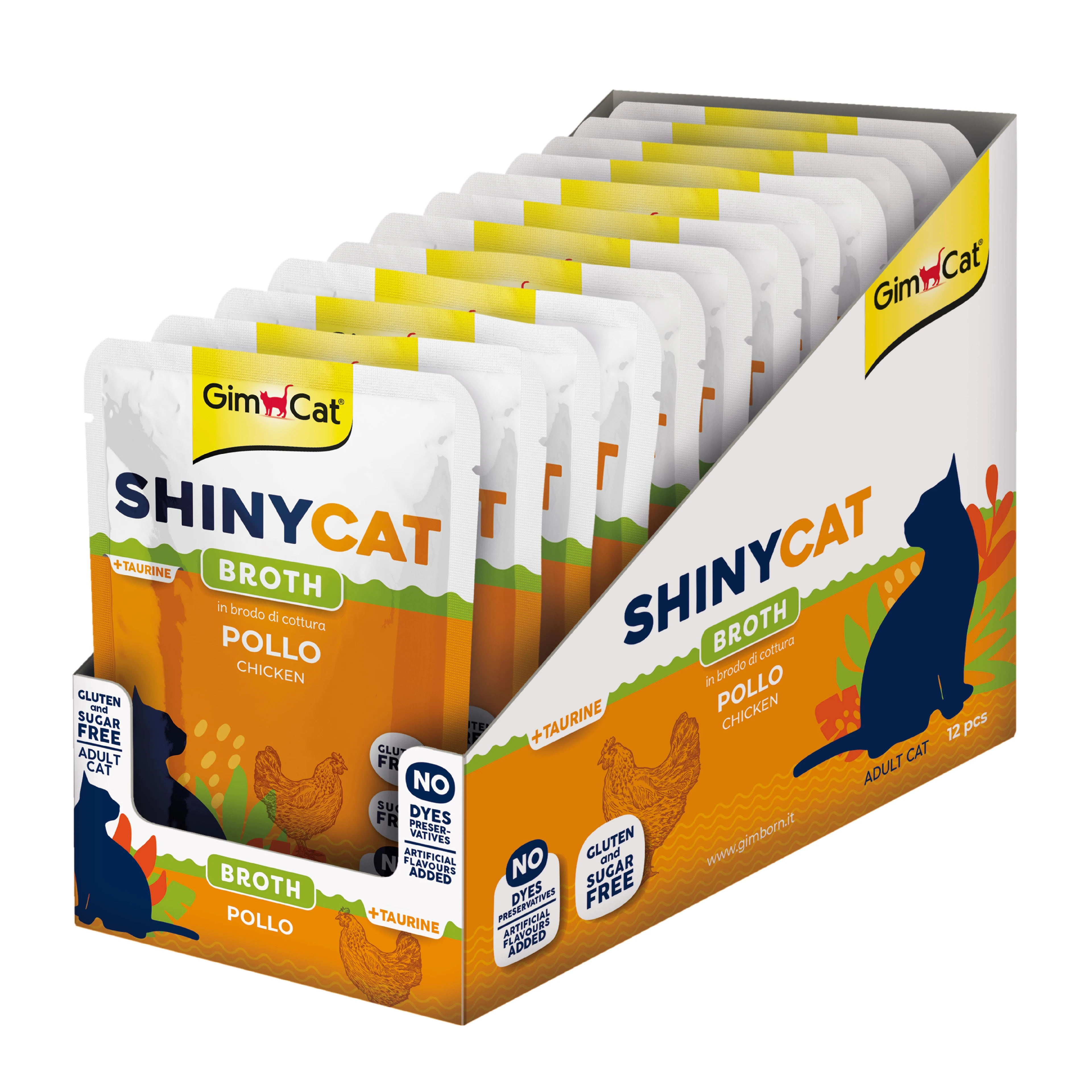 Gimcat Shinycat Pouch Tavuklu Kedi maması 70grx12ad