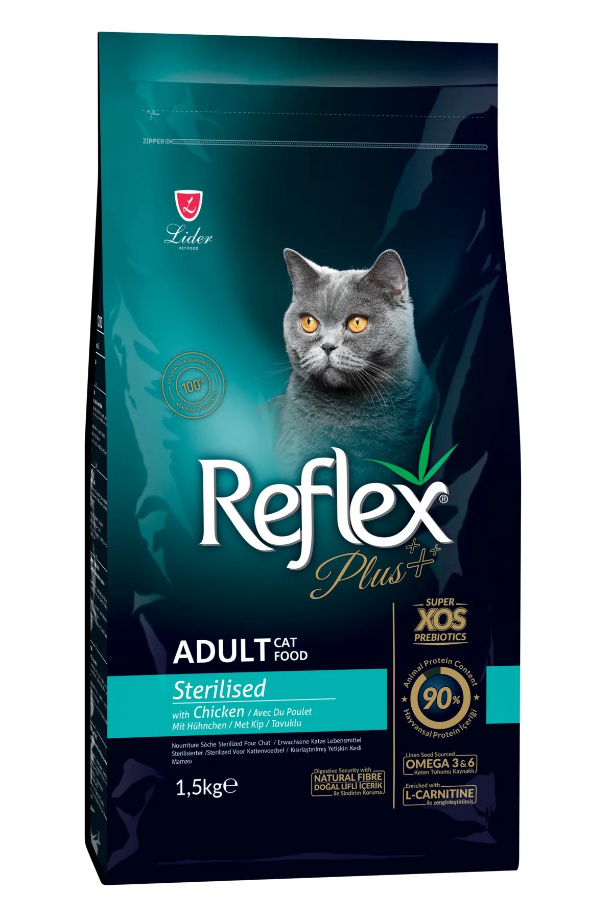 REFLEX PLUS TAVUKLU KISIRLAŞTIRILMIŞ KEDİ MAMASI 1.5 KG