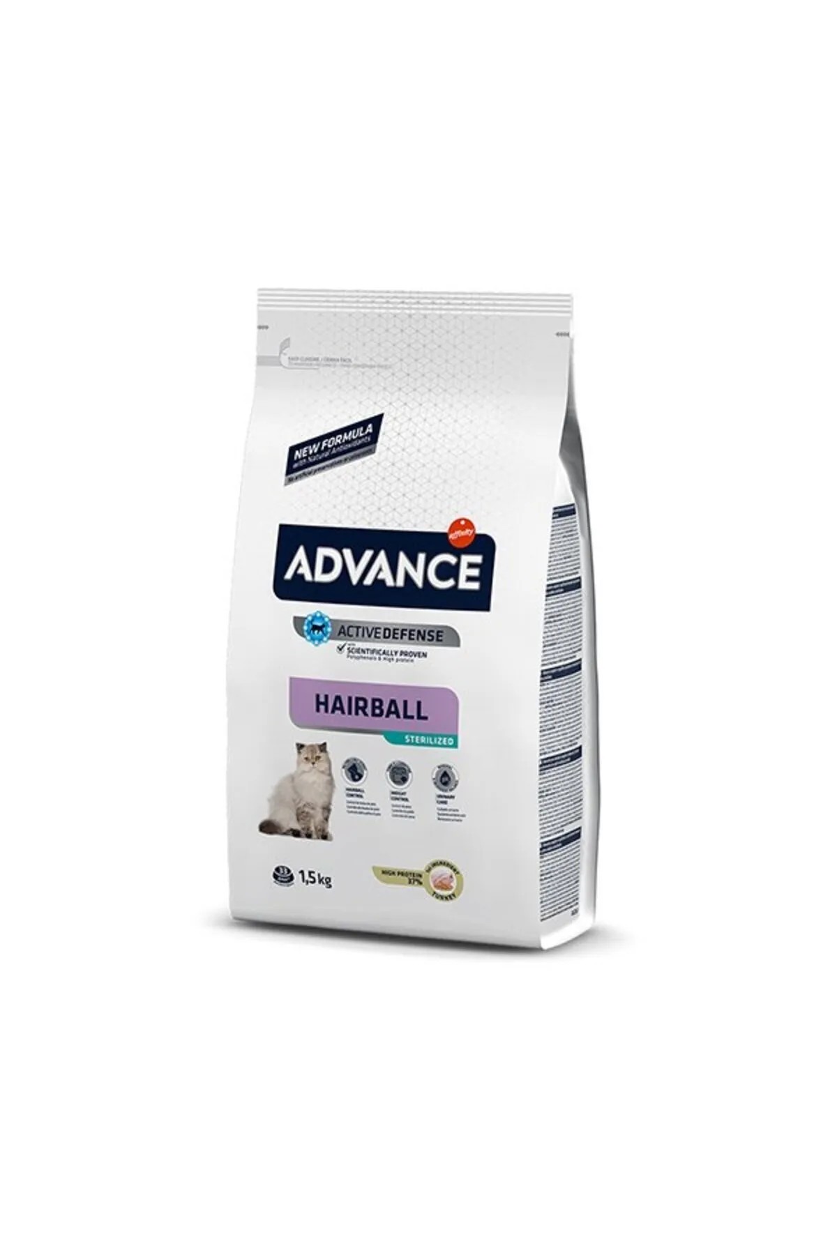 ADVANCE CAT STERİLİZED HAİRBALL HİNDİLİ KISIR KEDİ MAMASI 1,5 KG