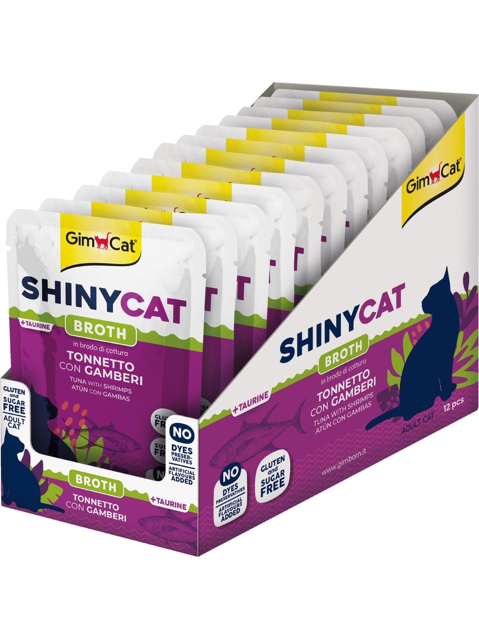 Gimcat Shinycat Pouch Ton Balıklı Karidesli Kedi Maması 70 gr x 12 adet