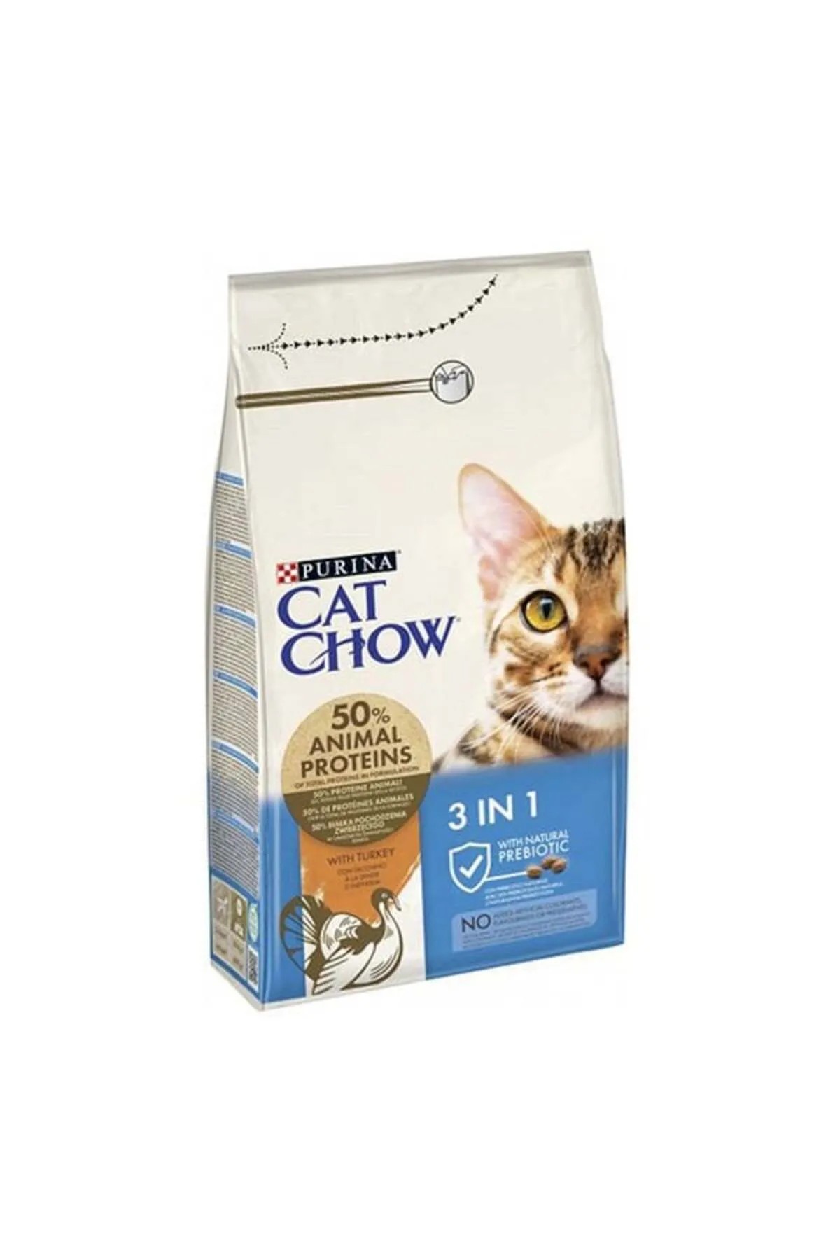 PURİNA CAT CHOW 3 İN 1 HİNDİLİ YETİŞKİN KEDİ MAMASI 1.5 KG
