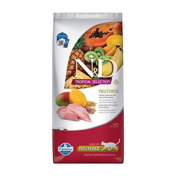 N&D TROPİKAL SELECTION TAVUKLU KISIR KEDİ MAMASI 10 KG