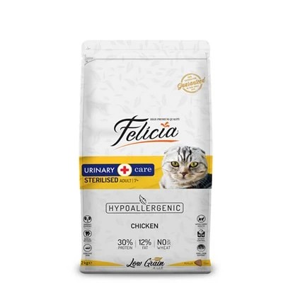 FELİCİA DÜŞÜK TAHILLI TAVUKLU KISIR KEDİ MAMASI 2 KG