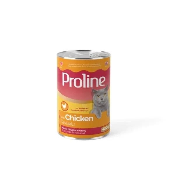 PROLİNE TAVUKLU YETİŞKİN KEDİ KONSERVE MAMASI 415 GR