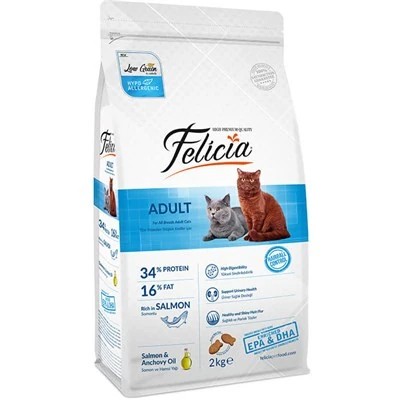 FELİCİA SOMONLU YETİŞKİN KEDİ MAMASI 2 KG