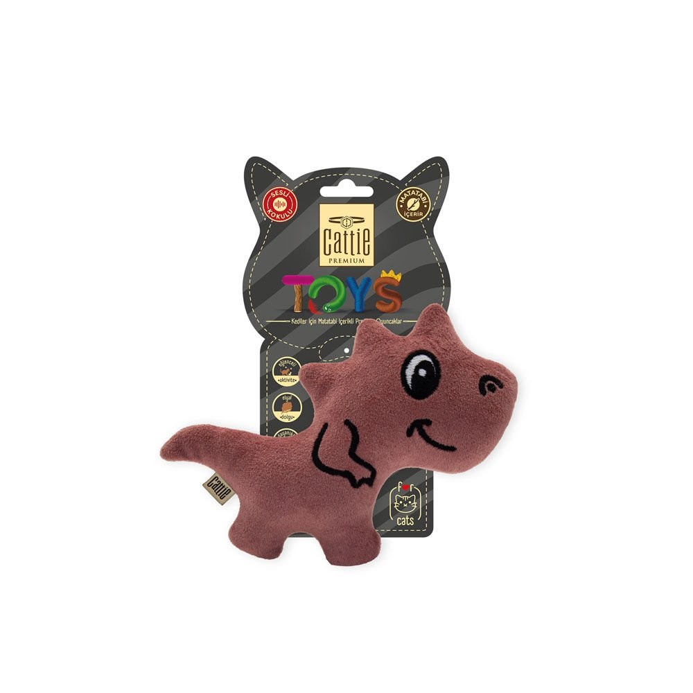 CATTİE MATATABİ İÇERİKLİ KEDİ OYUNCAĞI PELUŞ TREX 15CM
