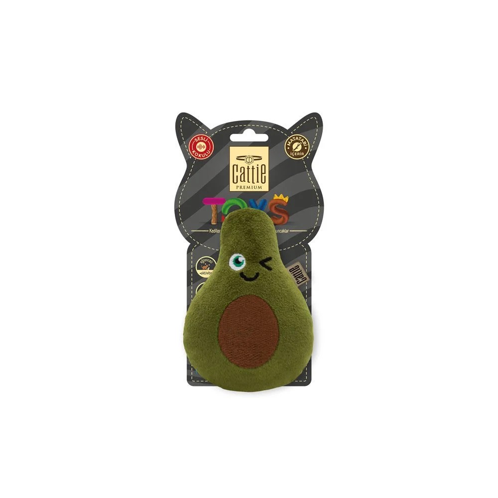 CATTIE MATABİ İÇERİKLİ KEDİ OYUNCAĞI PELUŞ AVOKADO 11CM