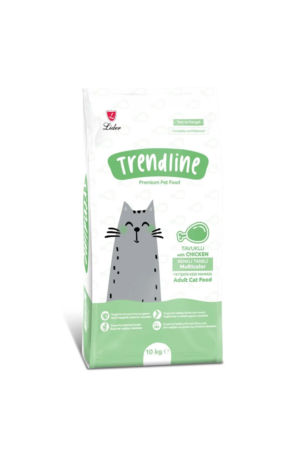TRENDLINE MULTICOLOR YETİŞKİN KEDİ MAMASI 10 KG