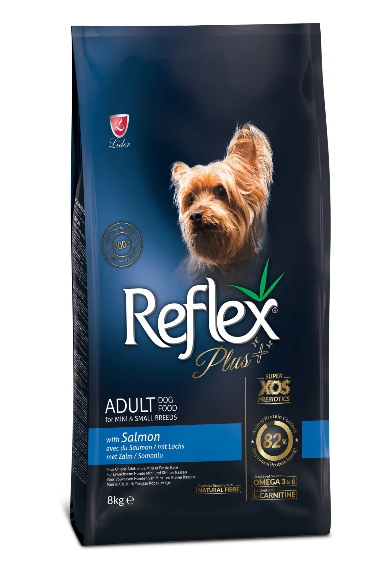 REFLEX PLUS SOMONLU KÜÇÜK IRK YETİŞKİN KÖPEK MAMASI 8 KG