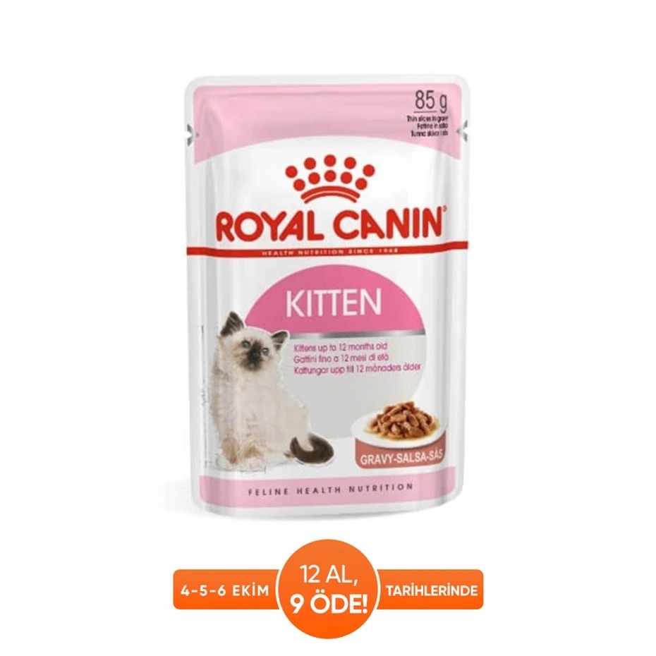 ROYAL CANİN KİTTEN GRAVY GEBE VE YAVRU KONSERVE KEDİ MAMASI 85GR