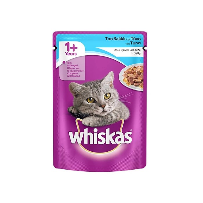 WHİSKAS TON BALIKLI JÖLELİ 85 GR.