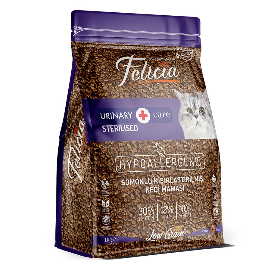 FELİCİA STERİL SOMON KEDİ MAMASI 1KG