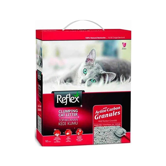 REFLEX GRANÜL AKTİF KARBONLU TOPAKLANAN KEDİ KUMU 10 LT