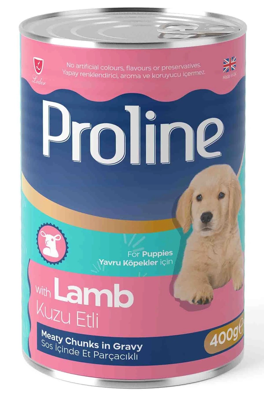 PROLİNE KUZU ETLİ PUPPY KÖPEK KONSERVE 400 GR.