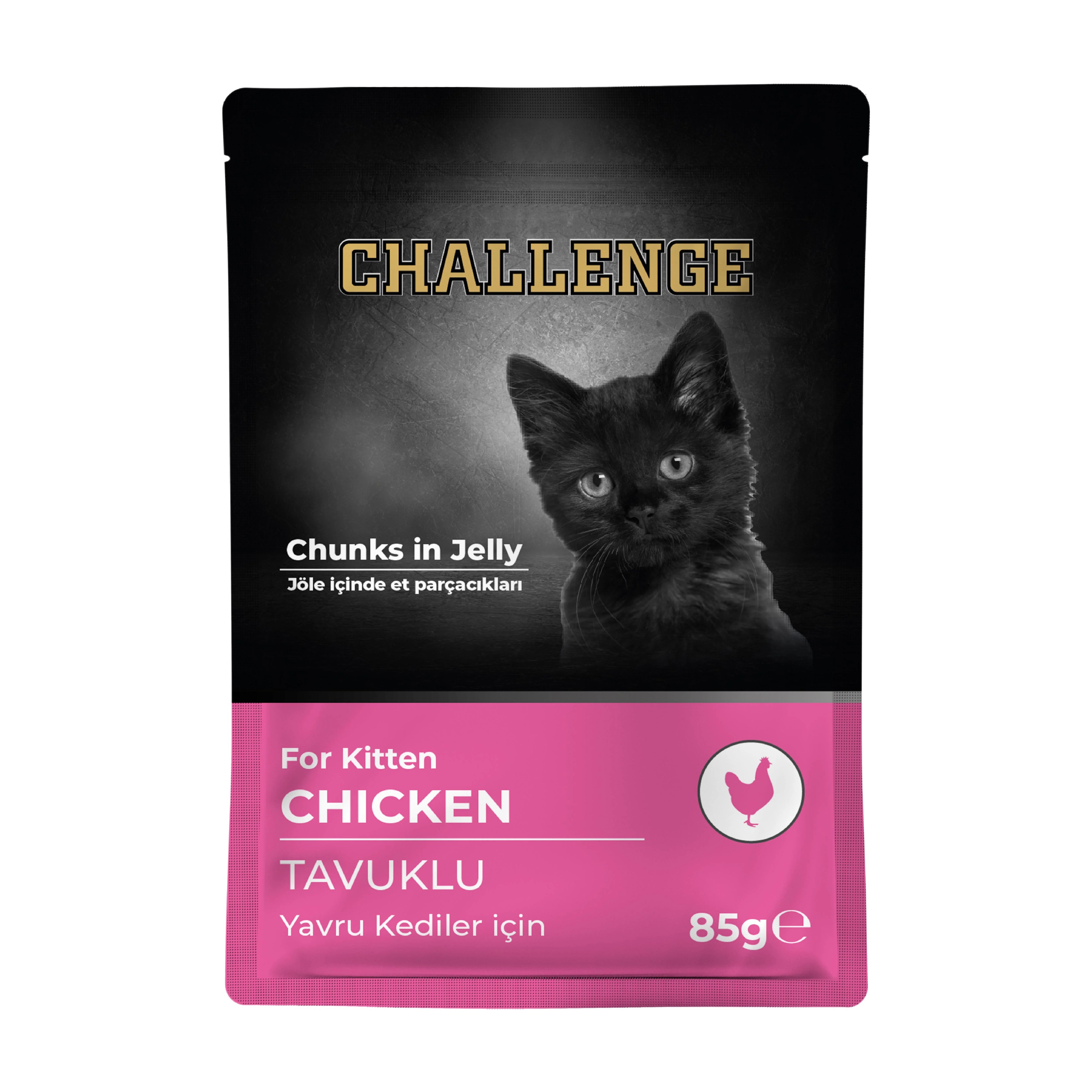 CHALLENGE KİTTEN POUCH TAVUKLU KEDİ MAMASI 85 GR.