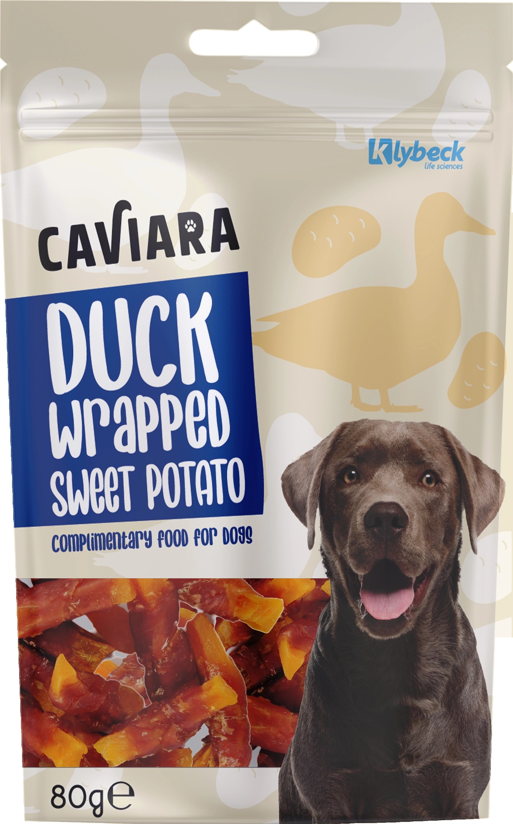 Caviara Ördek Eti Sarılı Tatlı Patates Köpek Ödülü 80 gr