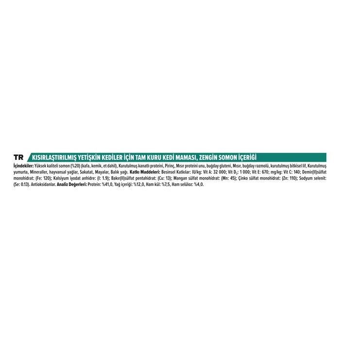 PROPLAN STERİLİSED SOMONLU YETİŞKİN KURU KEDİ MAMASI 10 KG