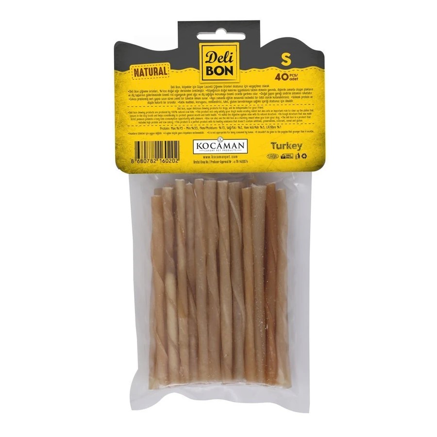 DERİ BURGU ÇUBUK İNCE BOY 40LI PAKET NATUREL NATUREL İNCEX40AD